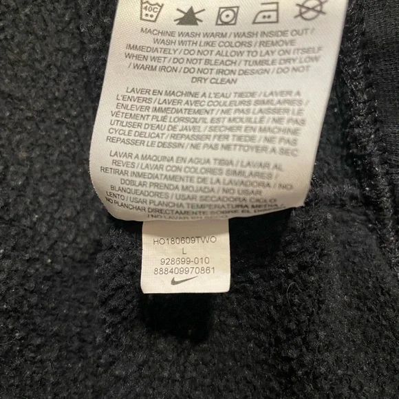 Nike Do It Crew Sweater Black Size Large - Picture 8 of 8